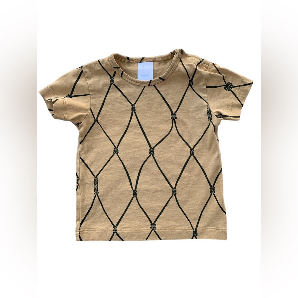 Tiny Cottons Size 6-12 Months Golden Yellow Short Sleeve Tee